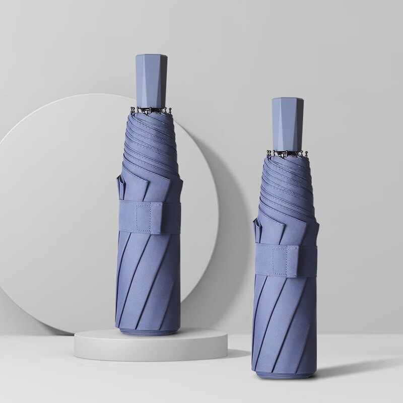 8-rebrový mini dáždnik, vonkajší slnečník, prenosný, Foold, odolný voči dažďu, UV žiareniu, unisex, detský dáždnik, ochrana tela, červený dáždnik