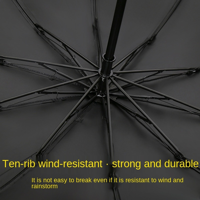 Чадър с голям размер 10 Bones Flower Pattern Дъждовни чадъри Анти UV слънцезащитен чадър за дъжд Дамски сгъваем чадър 4 цвята