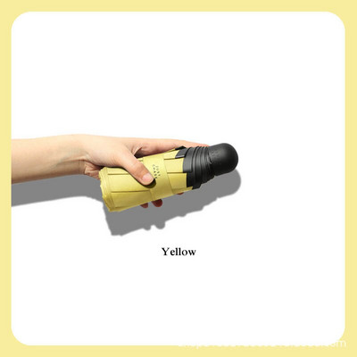 Vreckový mini skladací dáždnik, prenosný cestovný šesťskladací dáždnik, dážď a slnko, slnečník, nástroj, UV vonkajší dáždnik pre ženy