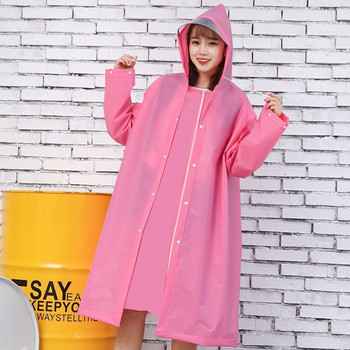 Fashion EVA Women Raincoat Thickened Waterproof Rain Coat Women Clear Transparent Tour Αδιάβροχο κοστούμι Rainwear