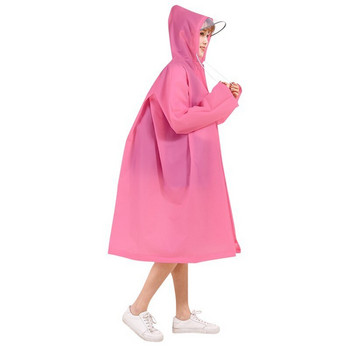 Fashion EVA Women Raincoat Thickened Waterproof Rain Coat Women Clear Transparent Tour Αδιάβροχο κοστούμι Rainwear