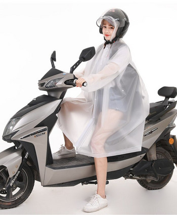 Моден дамски дъждобран EVA Удебелен водоустойчив дъждобран Дамски прозрачен прозрачен туристически водоустойчив костюм за дъждобран