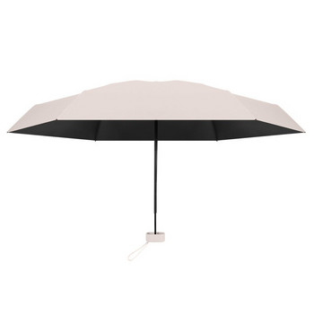 Мини джобен сгъваем капсулен чадър за слънце Ултравиолетова защита Чадър Сенник 6 сгъваем чадър Светлинен женски преносим парагуас