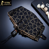 Automatický čipkovaný dáždnik, dáždnik s ochranou proti UV žiareniu, farby dáždnikov, dizajnérske dáždniky, 8K vetruodolný slnečník pre milovníkov prírody