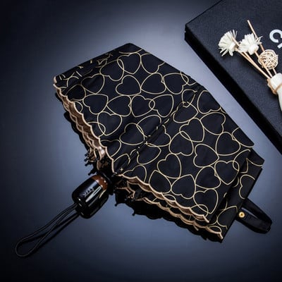 Automatický čipkovaný dáždnik, dáždnik s ochranou proti UV žiareniu, farby dáždnikov, dizajnérske dáždniky, 8K vetruodolný slnečník pre milovníkov prírody