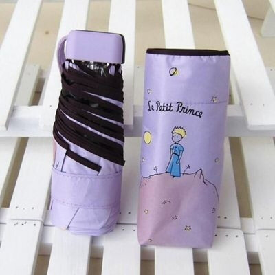 LISM Kreslený dáždnik Malý princ Dáždnik Dámske skladacie dáždniky Dámsky slnečník Krásny mini vreckový dáždnik Paraguas