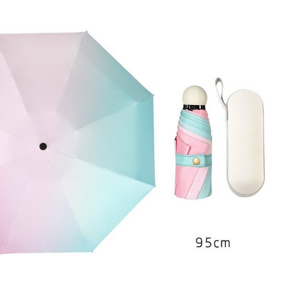 Vysokokvalitné mini vreckové gradientové dáždniky, skladacie pánske dáždniky, dáždniky proti dažďu pre ženy, UV vetruodolné dáždniky
