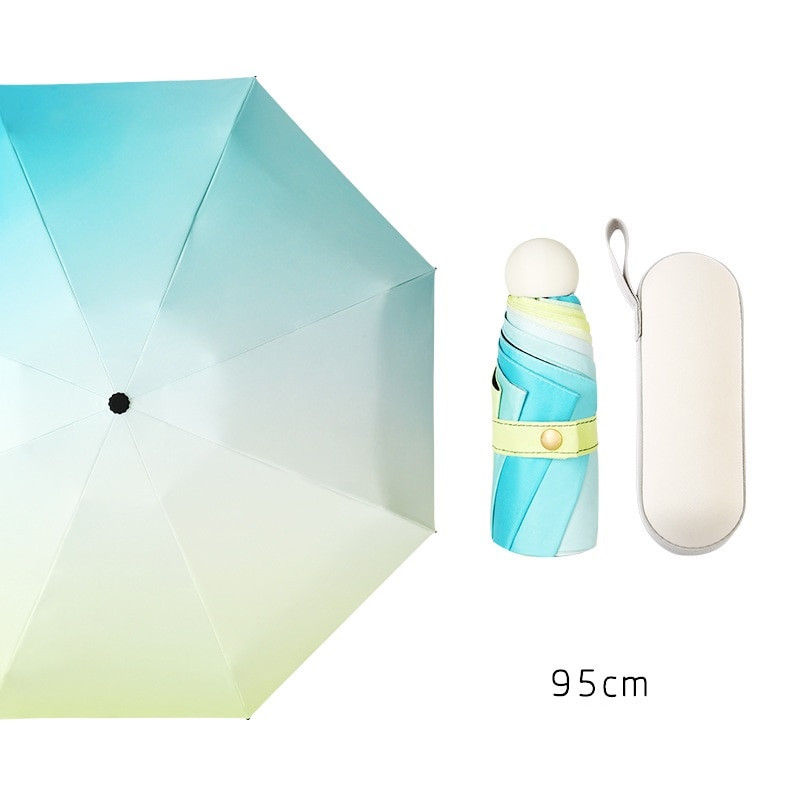 Vysokokvalitné mini vreckové gradientové dáždniky, skladacie pánske dáždniky, dáždniky proti dažďu pre ženy, UV vetruodolné dáždniky