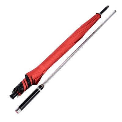 Dáždnik s dlhou rukoväťou, mečom a hákom, čierny, pre mužov, palica, katana, silný, kreativita, vetruodolný, samurajský, dažďový výstroj BD50UM