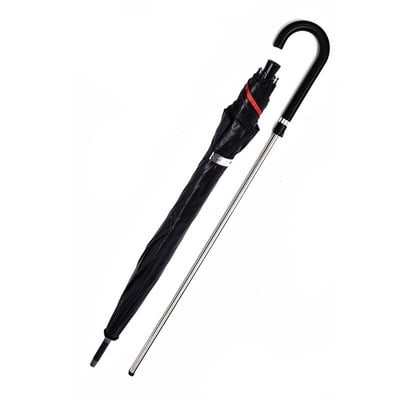 Dáždnik s dlhou rukoväťou, mečom a hákom, čierny, pre mužov, palica, katana, silný, kreativita, vetruodolný, samurajský, dažďový výstroj BD50UM
