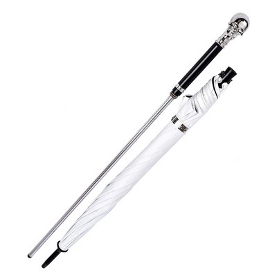 Dáždnik s dlhou rukoväťou, mečom a hákom, čierny, pre mužov, palica, katana, silný, kreativita, vetruodolný, samurajský, dažďový výstroj BD50UM