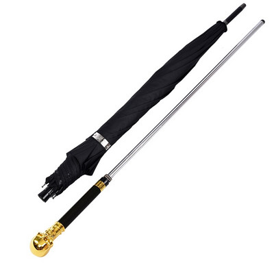 Dáždnik s dlhou rukoväťou, mečom a hákom, čierny, pre mužov, palica, katana, silný, kreativita, vetruodolný, samurajský, dažďový výstroj BD50UM