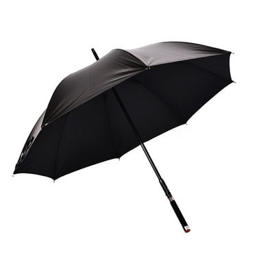 Dáždnik s dlhou rukoväťou, mečom a hákom, čierny, pre mužov, palica, katana, silný, kreativita, vetruodolný, samurajský, dažďový výstroj BD50UM