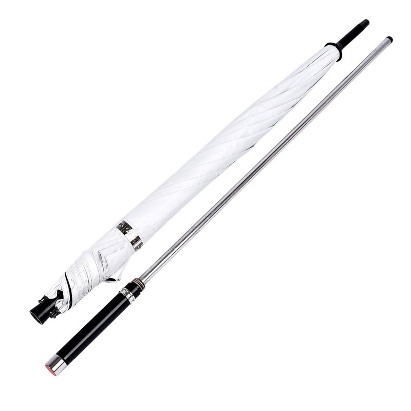 Dáždnik s dlhou rukoväťou, mečom a hákom, čierny, pre mužov, palica, katana, silný, kreativita, vetruodolný, samurajský, dažďový výstroj BD50UM