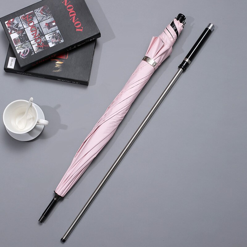 Dáždnik s dlhou rukoväťou, mečom a hákom, čierny, pre mužov, palica, katana, silný, kreativita, vetruodolný, samurajský, dažďový výstroj BD50UM