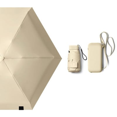 Prenosný vreckový slnečník s dvojitým použitím, dámsky skladací ľahký slnečník, opaľovací krém