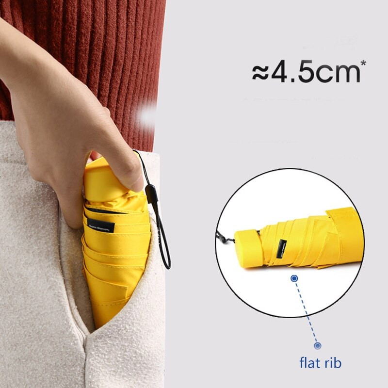 Prenosný vreckový slnečník s dvojitým použitím, dámsky skladací ľahký slnečník, opaľovací krém