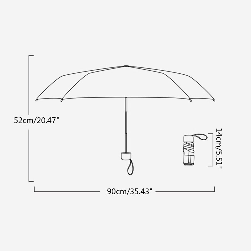 Prenosný vreckový slnečník s dvojitým použitím, dámsky skladací ľahký slnečník, opaľovací krém