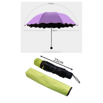Φορητό Mini Water Encounter Flowering Sunny Umbrella Lady UV Protection Μονόχρωμη ομπρέλα ηλίου Αντιανεμική ομπρέλα ταξιδιού