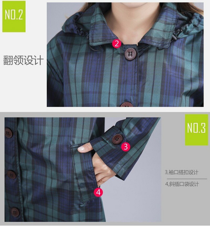 Dámska prechodná pláštenka Dlhá jesenná zimná pršiplášť Turistická bunda Vonkajšia kempingová bunda Módny kabát