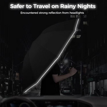 Автоматичен сгъваем чадър, преносим дъжд, устойчив на вятър, мъже, слънчев чадър, бизнес UV ветроустойчив, голям отразяващ обратен чадър
