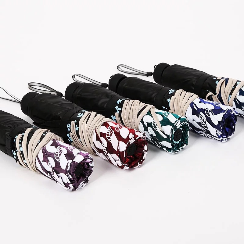 Minőségi napernyő eső női divat hercegnő levelek dupla esernyők női napernyők hordozható kreatív női ajándék