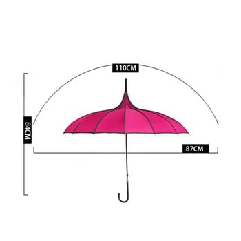 Vintage Pagoda Umbrella Bridal Wedding Party Sun Rain UV Protective Umbrella Travel Colorful Women Umbrella-30