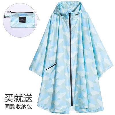 1ks EVA pršiplášť pre ženy s čiapkou, zipsom, elegantnejším pončom, štýlovým dlhým nepremokavým plášťom do dažďa