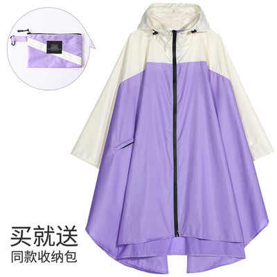 1ks EVA pršiplášť pre ženy s čiapkou, zipsom, elegantnejším pončom, štýlovým dlhým nepremokavým plášťom do dažďa