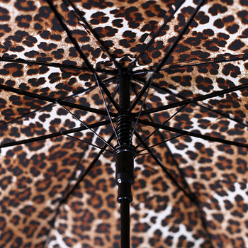 Parachase Fashion Leopard Pattern Umbrella Rain Women Ветроустойчив чадър с дълга дръжка Марка за момичета Автоматични сгъваеми чадъри 8K