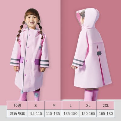 Detský pršiplášť, pončo do dažďa, chlapci, dievčatá, pončo so školskou taškou, detská zahustená vetrovka, pršiplášť, pončo do dažďa