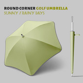 2021 Nový 81 cm dlhý dáždnik s rúčkou, vetruodolný dáždnik, dážď a dážď, dvojúčelový dáždnik, odolný voči zvieraniu, zaoblený rohový dáždnik