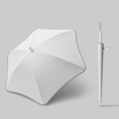 2021 Nový 81 cm dlhý dáždnik s rúčkou, vetruodolný dáždnik, dážď a dážď, dvojúčelový dáždnik, odolný voči zvieraniu, zaoblený rohový dáždnik