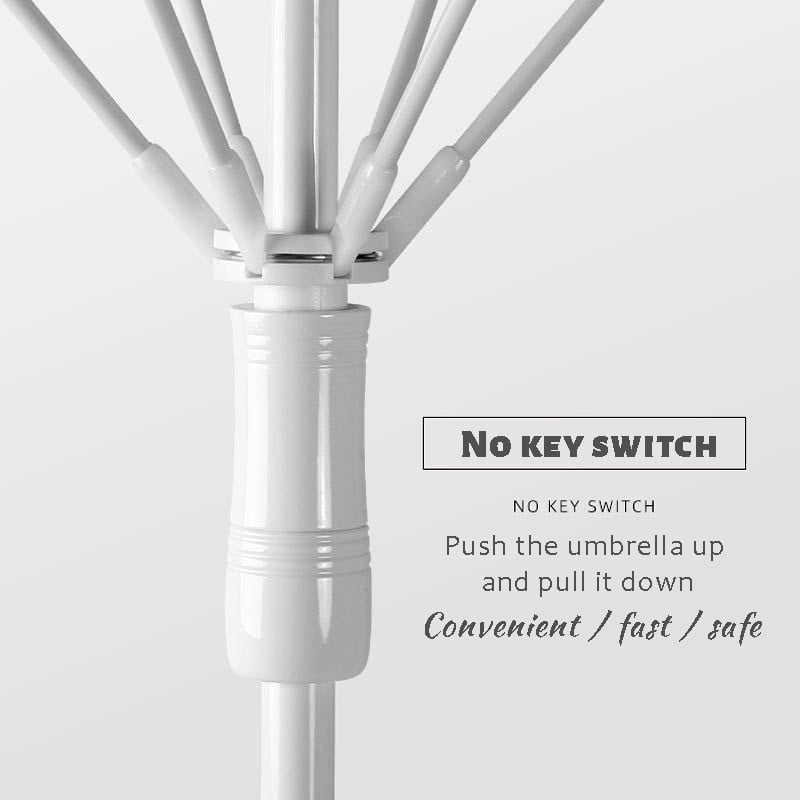 2021 Nový 81 cm dlhý dáždnik s rúčkou, vetruodolný dáždnik, dážď a dážď, dvojúčelový dáždnik, odolný voči zvieraniu, zaoblený rohový dáždnik