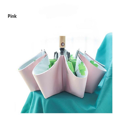 Kétrétegű, automatikus esernyő, női, 3 összecsukható, erős, szélálló női, 8K nagyméretű, férfi leveles napernyő