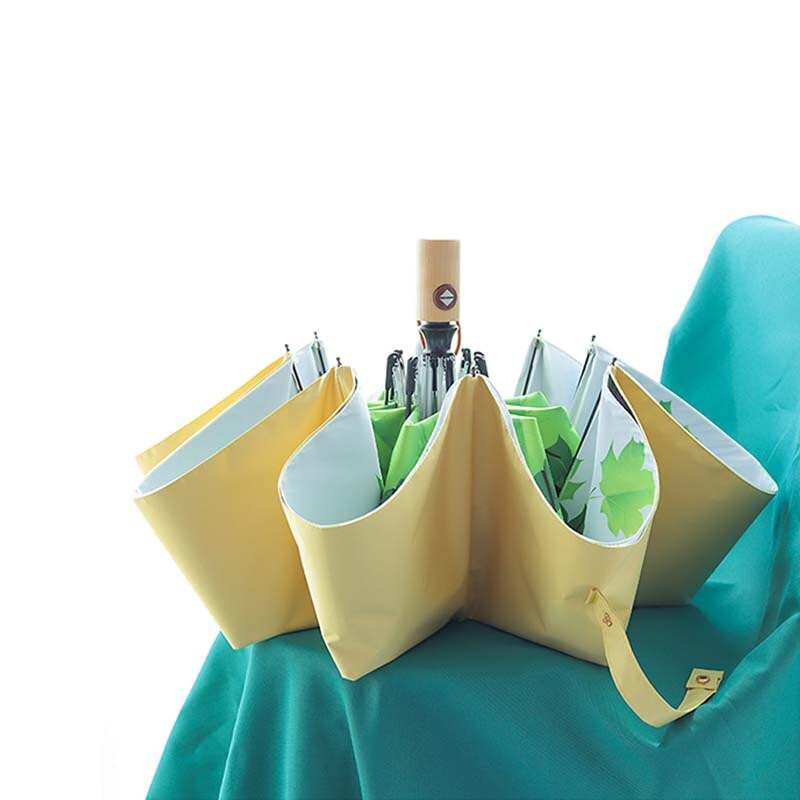 Kétrétegű, automatikus esernyő, női, 3 összecsukható, erős, szélálló női, 8K nagyméretű, férfi leveles napernyő