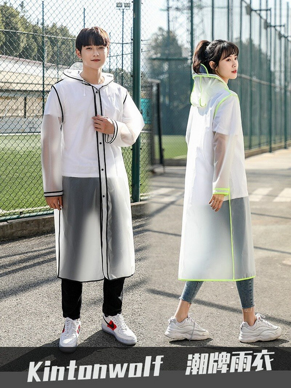 Férfi esőkabát, átlátszó, vízálló női esőkabát, női, szélálló, egyszemélyes esőruházat, vízálló, környezetbarát utazás