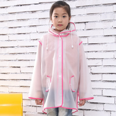 Detský pršiplášť s kapucňou, pončo, priehľadný, nepremokavý, vetrovka, nepriepustný