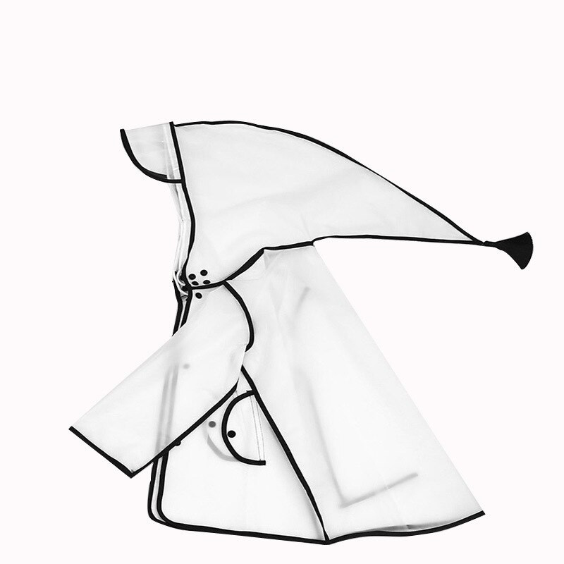 Detský pršiplášť s kapucňou, pončo, priehľadný, nepremokavý, vetrovka, nepriepustný