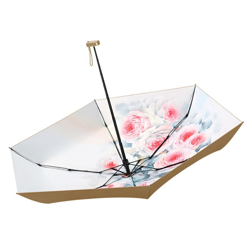 Džepni kišobran Mini kišobrani Ženski 6 sklopivi kompaktni suncobran Mali anti UV zaštita Paraguas Prijenosni za darove na putovanju