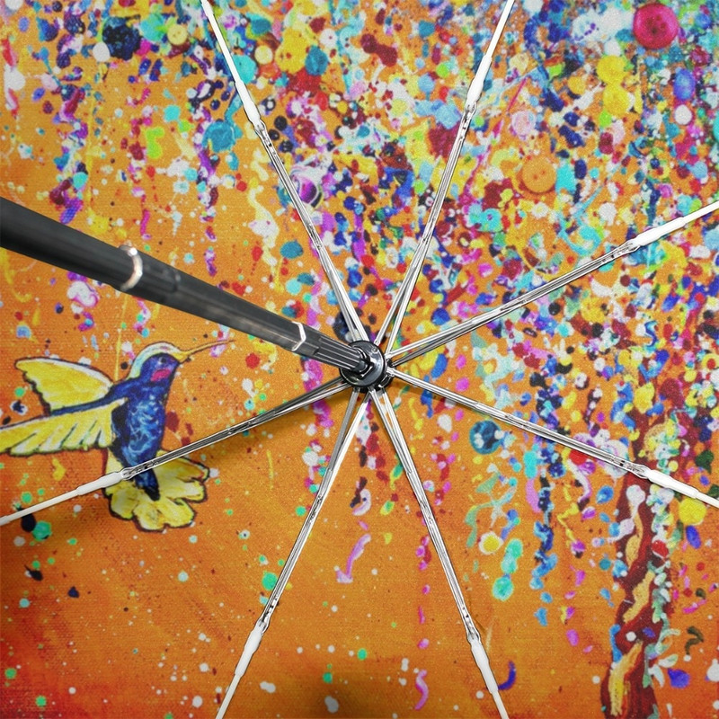 Umbrelă de pasăre colibri colorată creativă Umbrelă de protecție solară anti-uv pasăre 3 cadou pliabil Umbrele însorite ploioase pentru femei