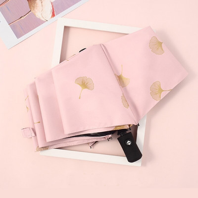 Umbrele automate YADA Fashion Ginkgo Biloba Umbrele pliabile cu frunze ploioase rezistente la vant pentru femei umbrela de soare UV Leaf Paraguas YD213
