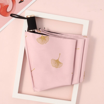 Umbrele automate YADA Fashion Ginkgo Biloba Umbrele pliabile cu frunze ploioase rezistente la vant pentru femei umbrela de soare UV Leaf Paraguas YD213