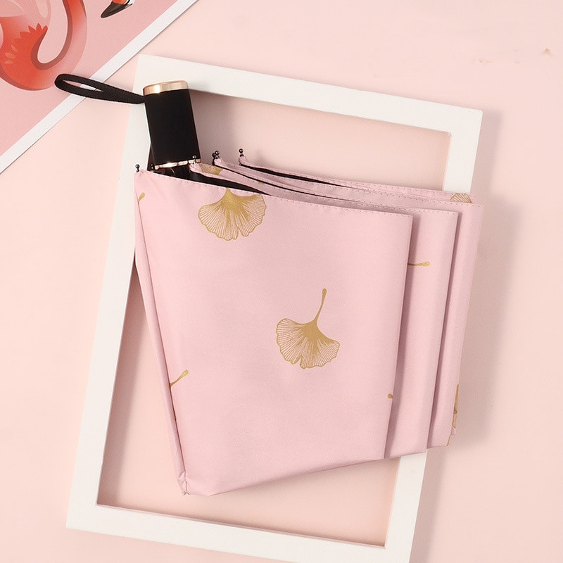 Umbrele automate YADA Fashion Ginkgo Biloba Umbrele pliabile cu frunze ploioase rezistente la vant pentru femei umbrela de soare UV Leaf Paraguas YD213