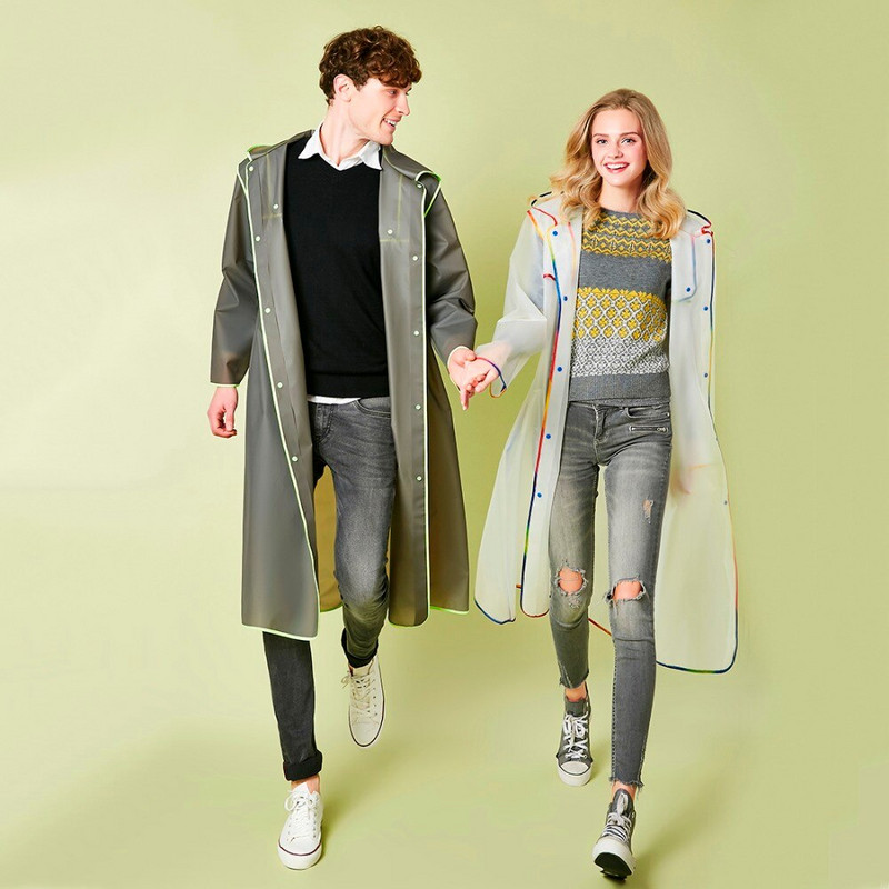 Dospelí muži ženy dlhý EVA hrubý pršiplášť univerzálny pršiplášť nepremokavý pončo turistický pršiplášť s kapucňou