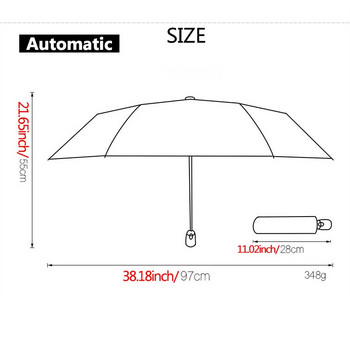 Сладък анимационен детски чадър Ветроустойчив Дамски чадър Сгъваем автоматичен детски подарък Чадър Дамски дъждовен слънчев чадър