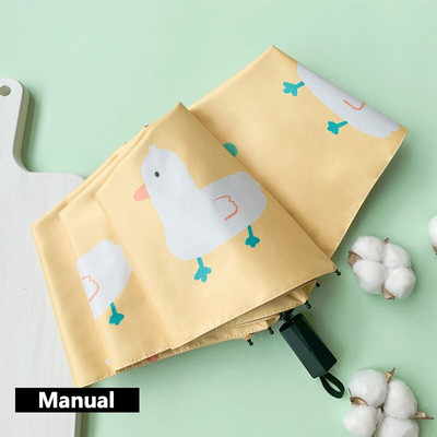 Roztomilý kreslený detský dáždnik, vetruodolný dámsky dáždnik, skladací automatický detský darčekový dáždnik, dámsky daždivý slnečný slnečník