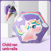 2021 Doprava zadarmo Detský dáždnik s bezpečnostným filetom, kreslený zvierací opaľovací krém, dlhý dáždnik pre chlapcov a dievčatá, darčekový detský dáždnik