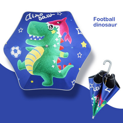 2021 Doprava zadarmo Detský dáždnik s bezpečnostným filetom, kreslený zvierací opaľovací krém, dlhý dáždnik pre chlapcov a dievčatá, darčekový detský dáždnik