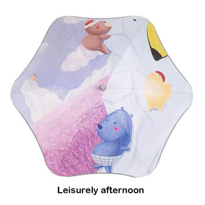 2021 Doprava zadarmo Detský dáždnik s bezpečnostným filetom, kreslený zvierací opaľovací krém, dlhý dáždnik pre chlapcov a dievčatá, darčekový detský dáždnik